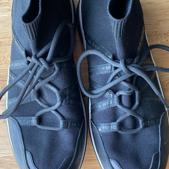 Maje Black Knit High-Top Sneakers - Picture 9 of 9